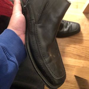 Dockers Black Leather Men’s 12 Zip Up Shoes Boots